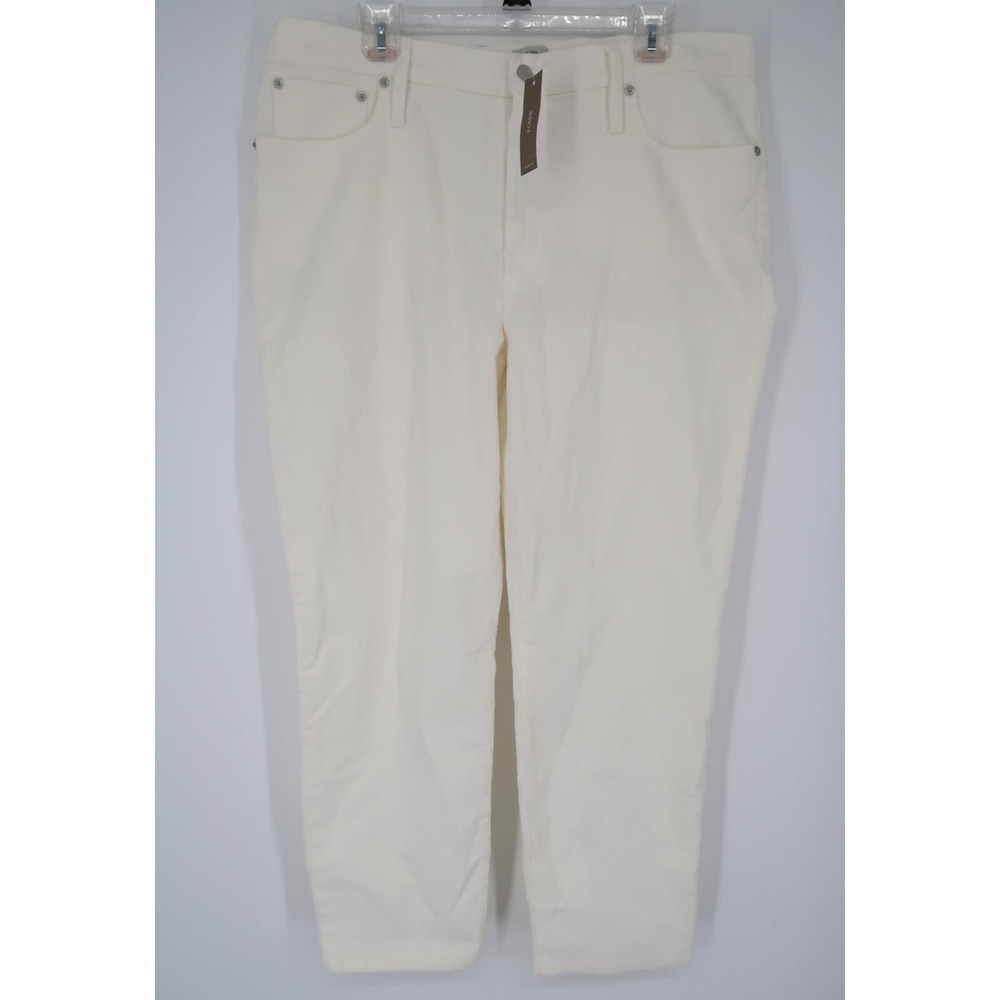 J.Crew Womens Size 34 Ivory Vintage Slim Straight Pants‎ Dyed Corduroy AB651 New